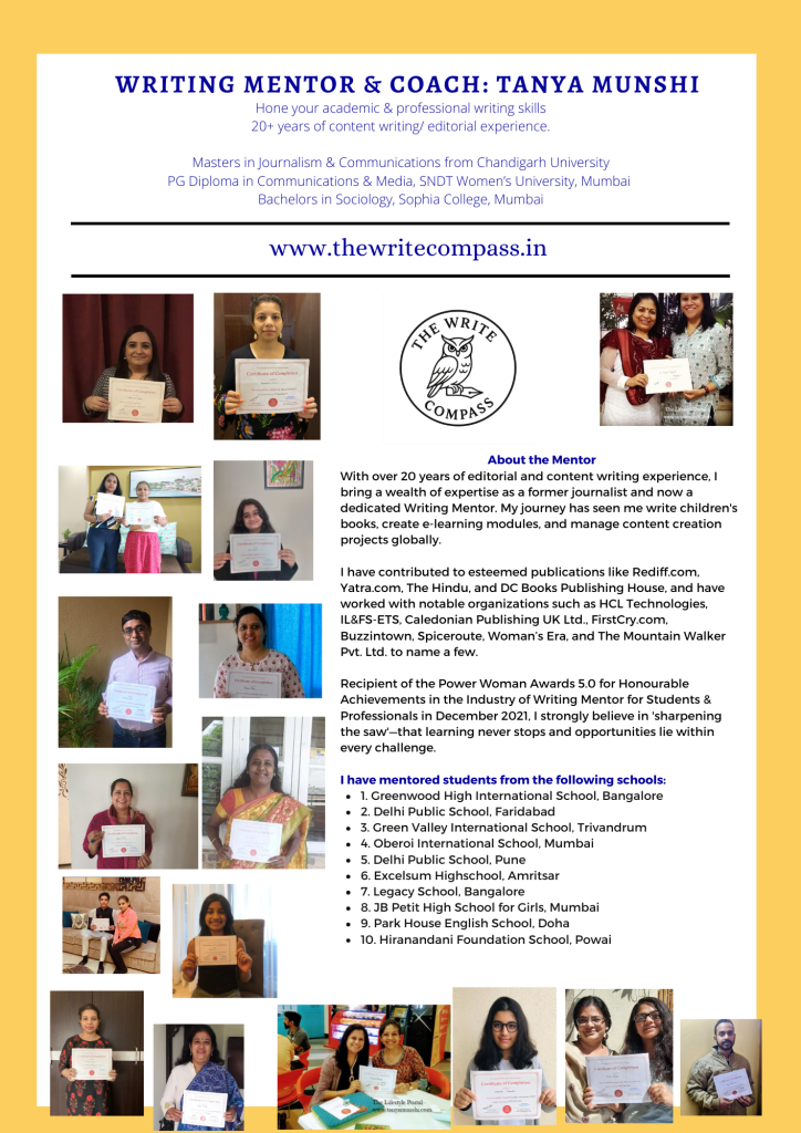 Writing Mentorship Program for School & College Students 